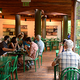 Visitors can dine in the Fallingwater Cafe, located in the Visitors Center.
