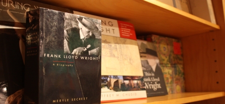 Books on Frank Lloyd Wright in Fallingwater Museum Store.