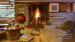 Fallingwater Virtual Background_Fallingwater_Fireplace