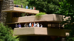 Photo of Visitors on Fallingwater terraces