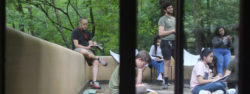 Photo of High School Students on Fallingwater terrace