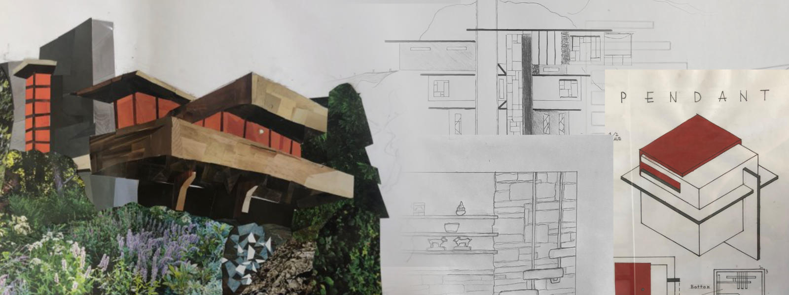 Photo collage of students work from Fallingwater Virtual Summer Camps