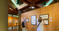 Photo of visitors at the Speyer Gallery at Fallingwater