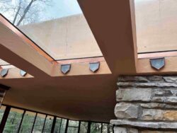 Leaking water at one of the trellis recessed lights above hatch in the Living Room