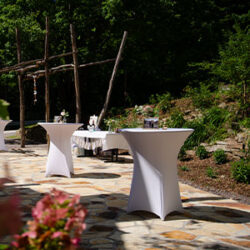 The courtyard at the Barn at Fallingwater