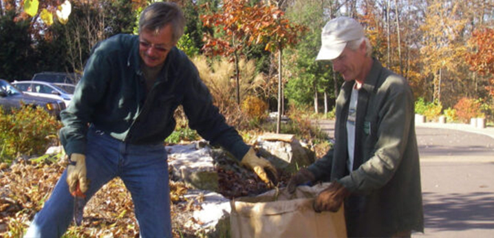 Volunteers cleaning up landscape