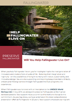 Fallingwater eNewsletter - Winter 2023