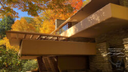 Fallingwater exterior in the fall, shot by John Matteo