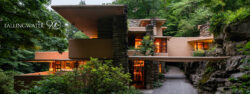 Fallingwater east elevation in the summer